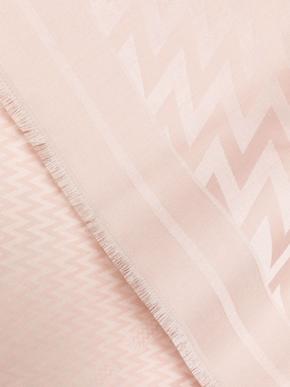 Shop Lanvin Chevron-patterned Satin Scarf In Pink