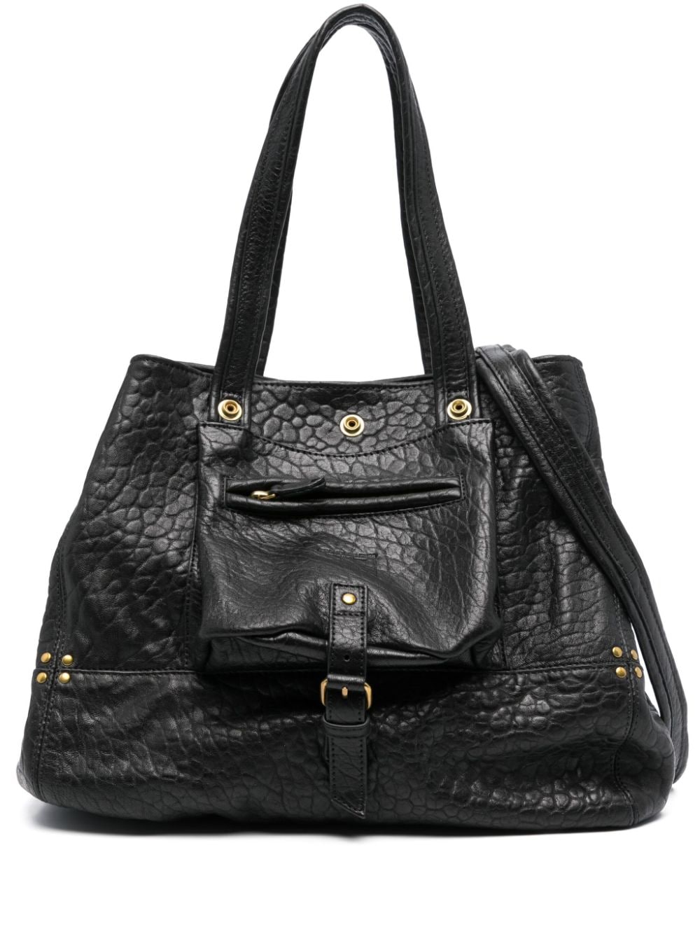 Shop Jérôme Dreyfuss Medium Billy Leather Shoulder Bag In Black