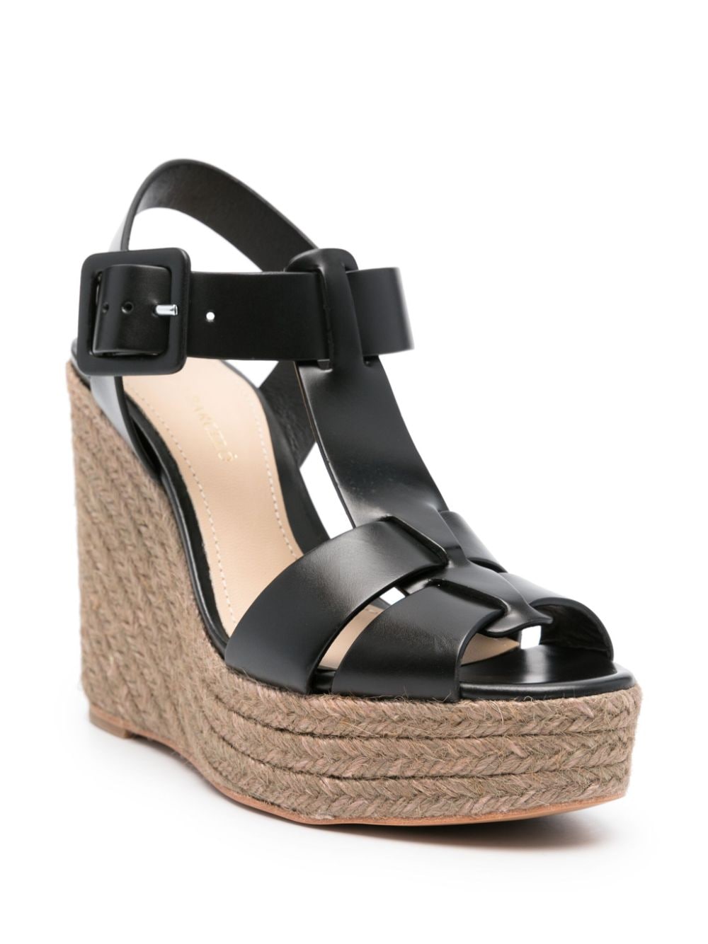 Shop Paloma Barceló Alison 125mm Leather Sandals In 黑色