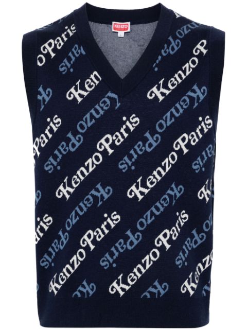 Kenzo intarsia-knit sleeveless jumper Men