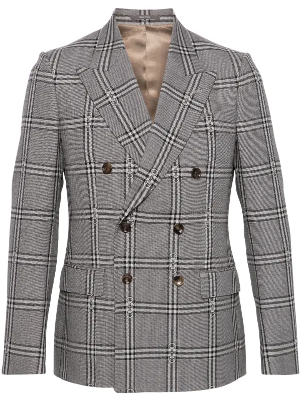 Gucci plaid jacket hotsell