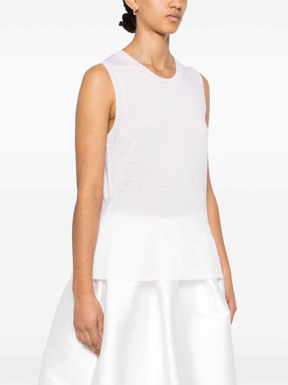 Shop P.a.r.o.s.h Sleeveless Knitted Top In Neutrals