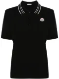 Moncler logo-patch polo shirt - Black