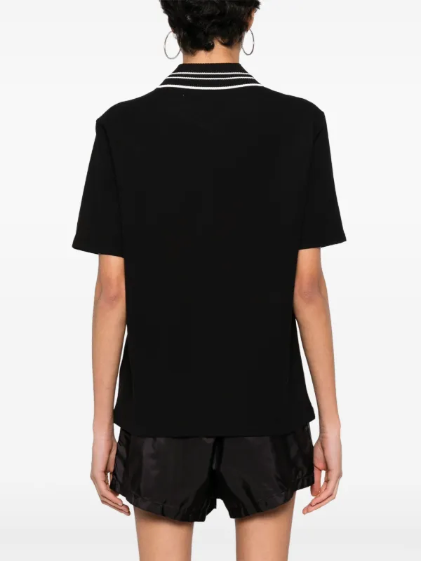 Moncler logo-patch Polo Shirt | Black | FARFETCH