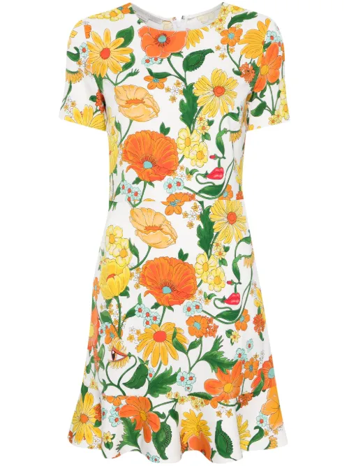 Robe péplum à fleurs - Stella McCartney - Modalova