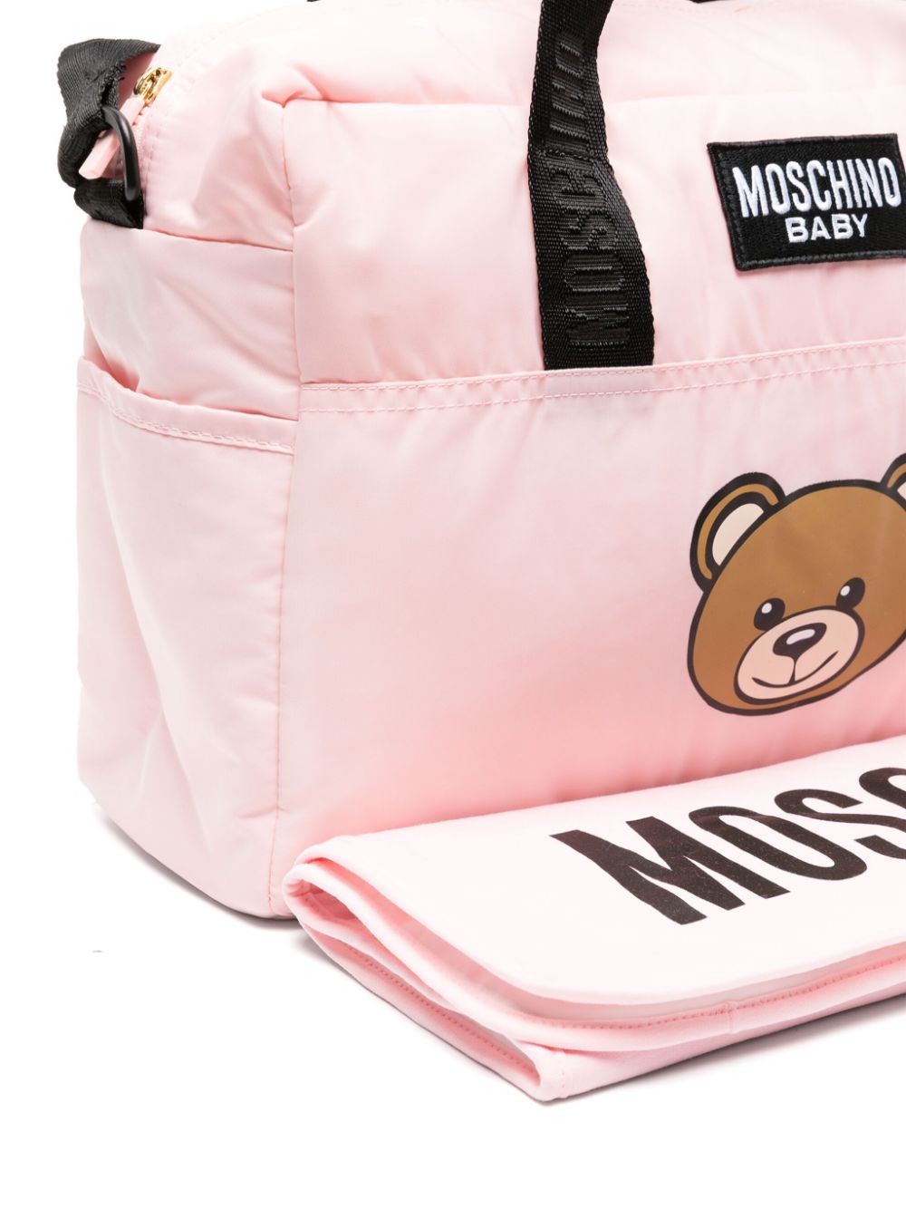 Shop Moschino Teddy Bear-print Changing Bag In Pink