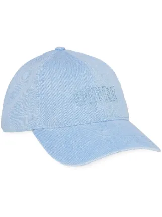 【関税込み】GANNI ブルー デニム キャップ GANNI デニムキャップ | ブルー | FARFETCH JP