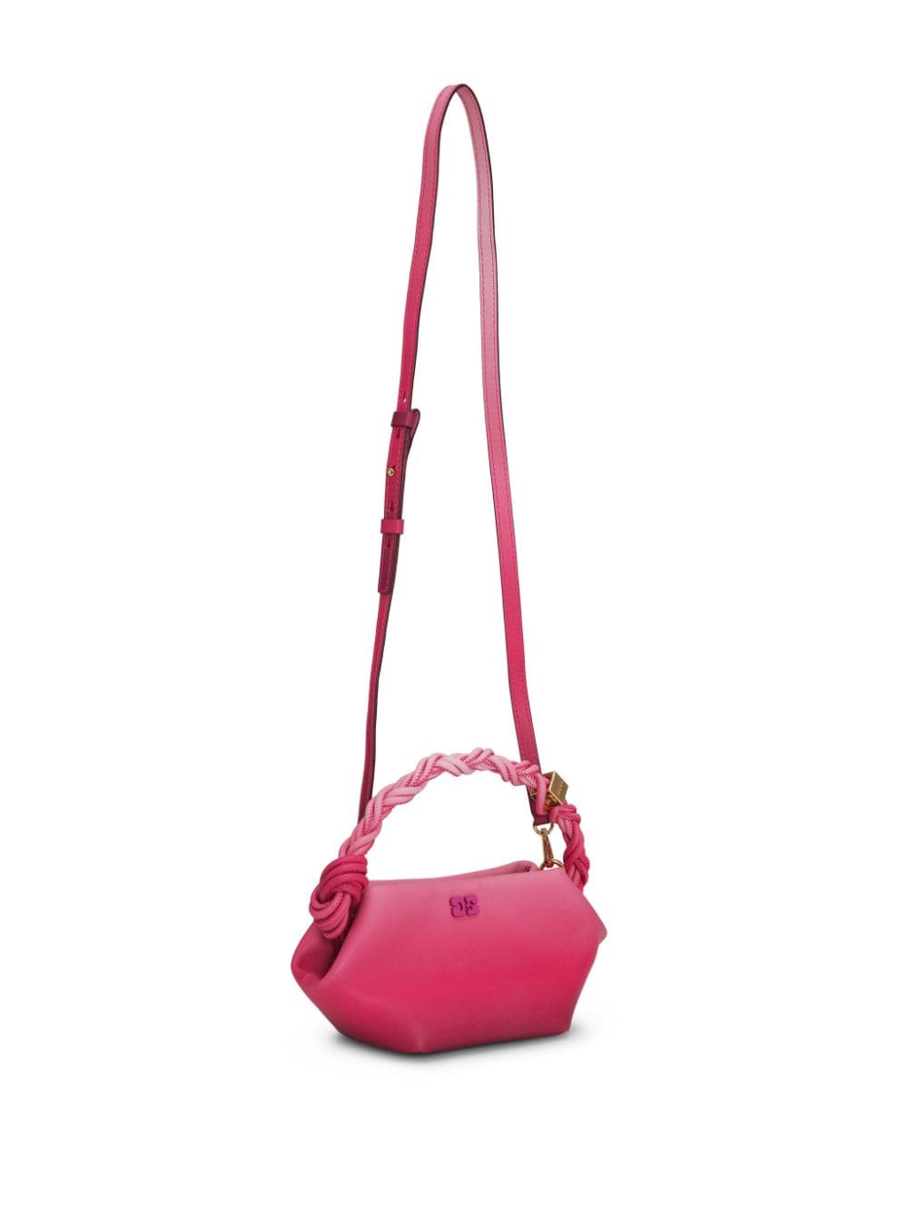 Shop Ganni Mini Bou Gradient Tote Bag In Pink