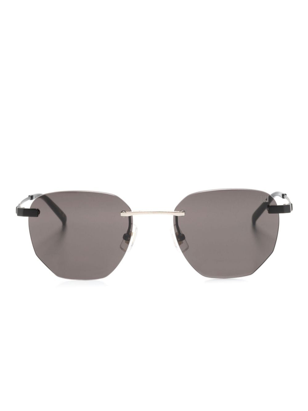 rimless geometric-frame sunglasses