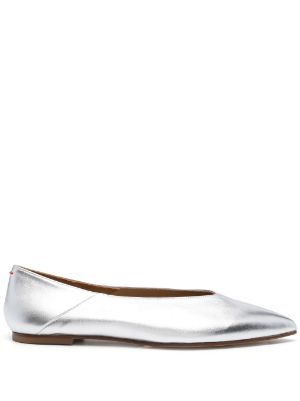 Aeyde Moa Metallic Ballerina Shoes - Farfetch