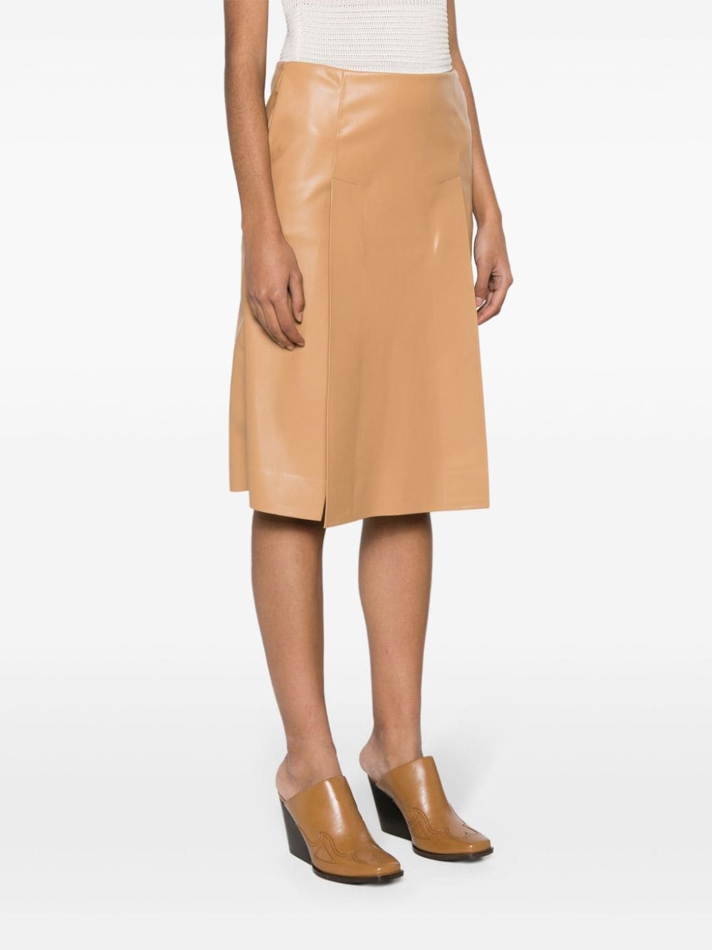 Shop Stella Mccartney A-line Midi Skirt In Neutrals