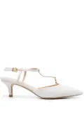 TWINSET 65mm faux-leather pumps - White