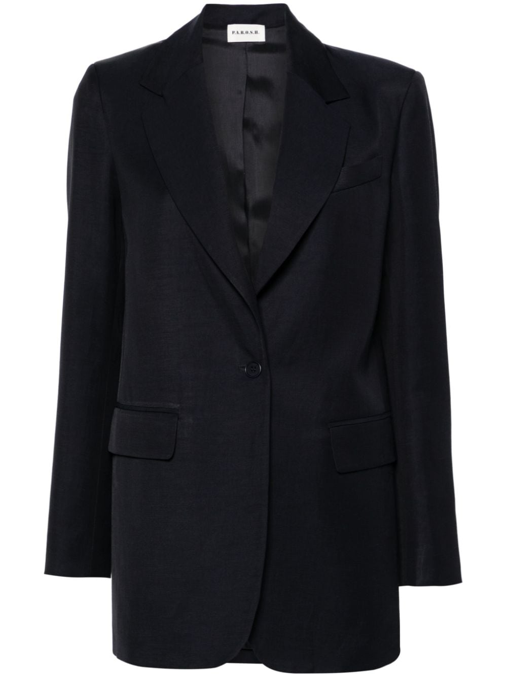 P.a.r.o.s.h Notched-lapels Single-breasted Blazer In Blue