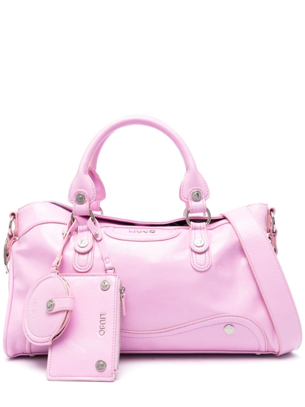 Liu •jo Crinkled Faux-leather Tote Bag In Pink