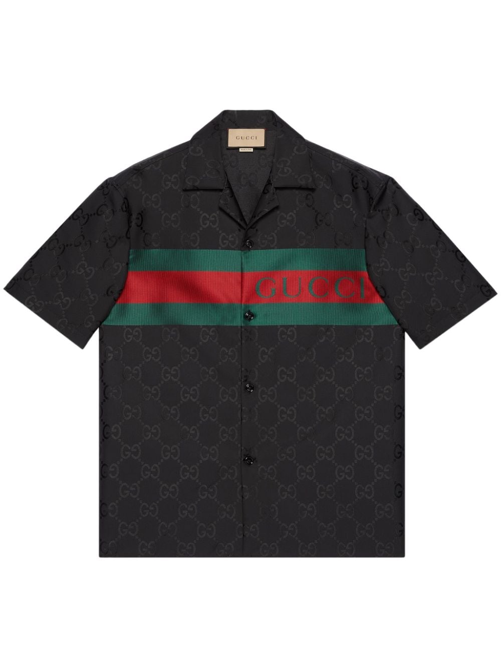 Gucci Shirt met jacquard Zwart