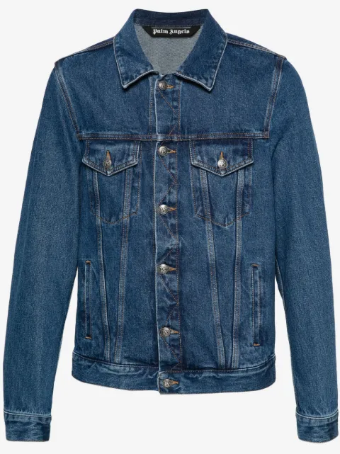 Palm Angels embossed-monogram denim jacket