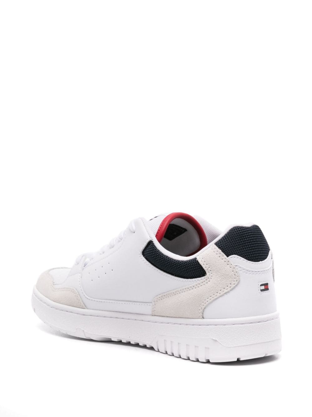 Shop Tommy Hilfiger Cleat Leather Sneakers In White