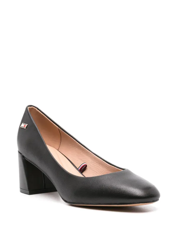 Tommy Hilfiger 60mm square toe Leather Pumps Black FARFETCH AO