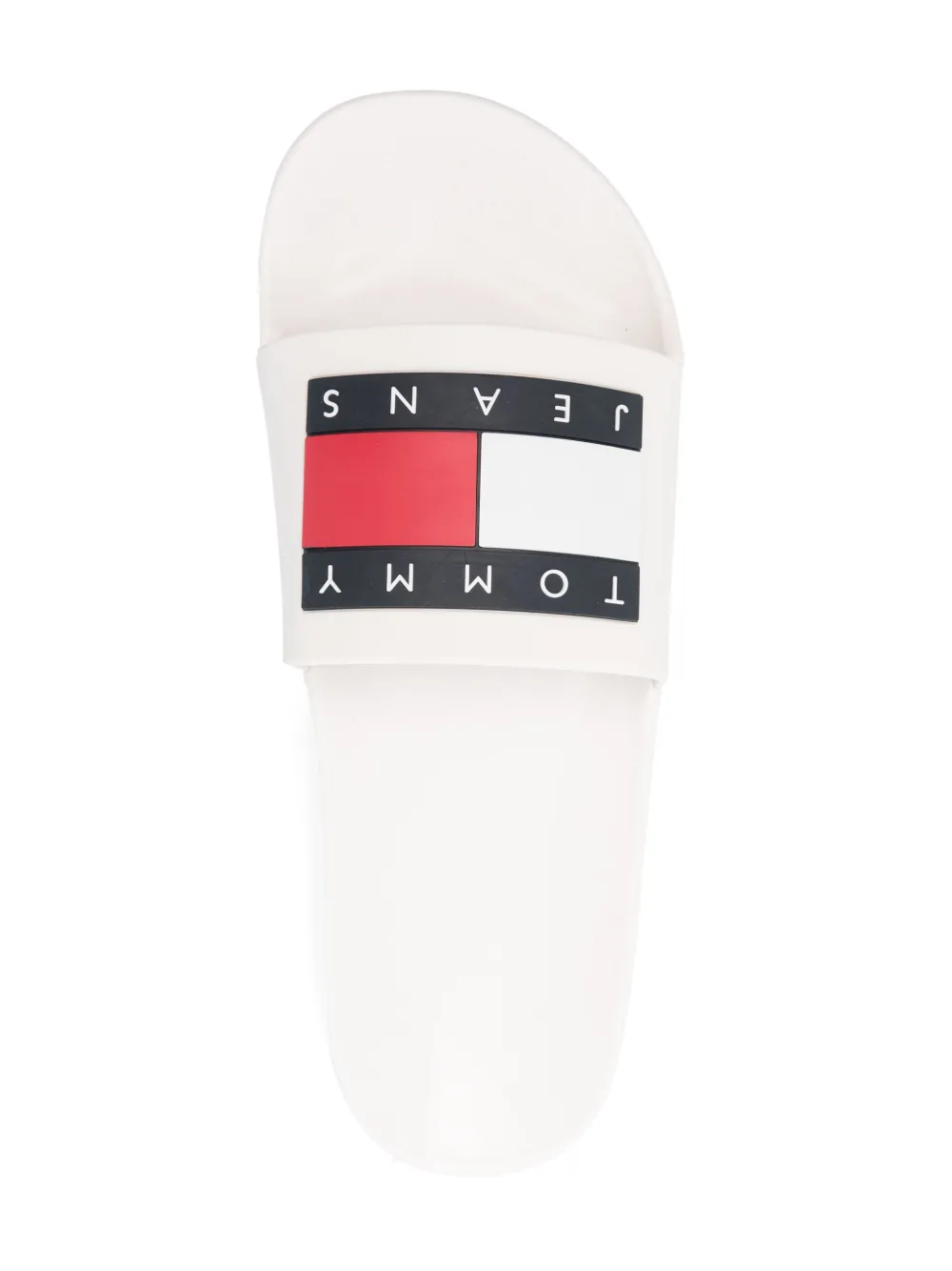 Tommy Jeans Logo-embossed Slides In White