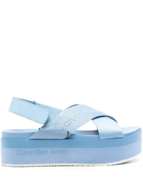 Calvin Klein Jeans sandalias con logo en jacquard y plataforma de 55mm