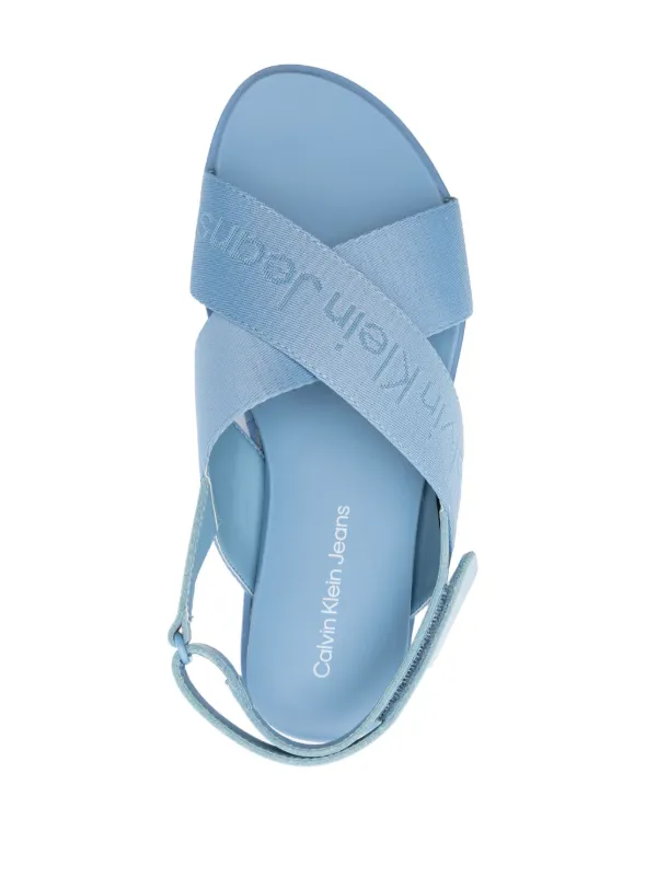 Calvin Klein Jeans 55mm logo-jacquard Flatform Sandals Blue FARFETCH ID