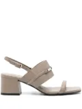 Calvin Klein 45mm slingback leather sandals - Neutrals