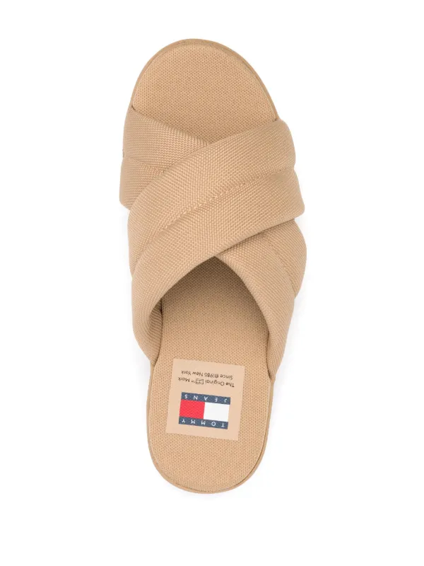 Tommy Jeans logo-embossed Slides Neutrals FARFETCH IN