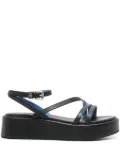 Tommy Hilfiger strappy leather platform sandals - Black
