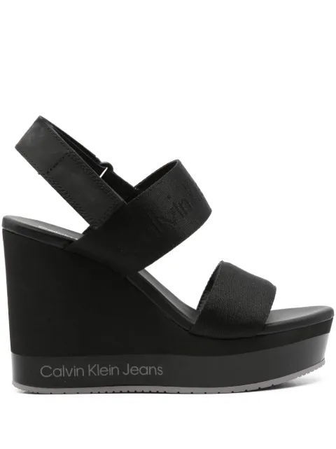 Calvin Klein Jeans sandalias con logo en jacquard y cuña de 110mm