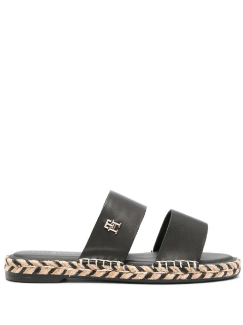 Tommy Hilfiger logo-plaque leather espadrilles