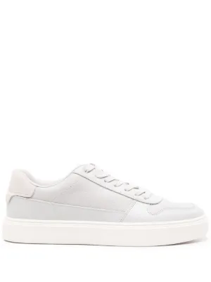 Maison Kitsuné lace-up Canvas Sneakers | White | FARFETCH