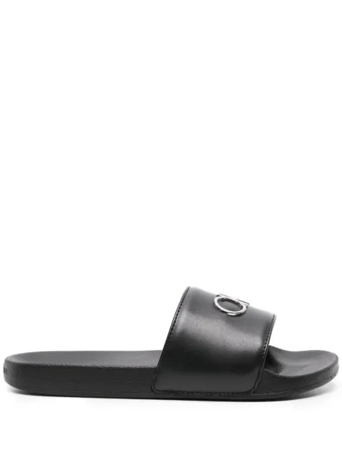 Calvin Klein logo-plaque open-toe slides