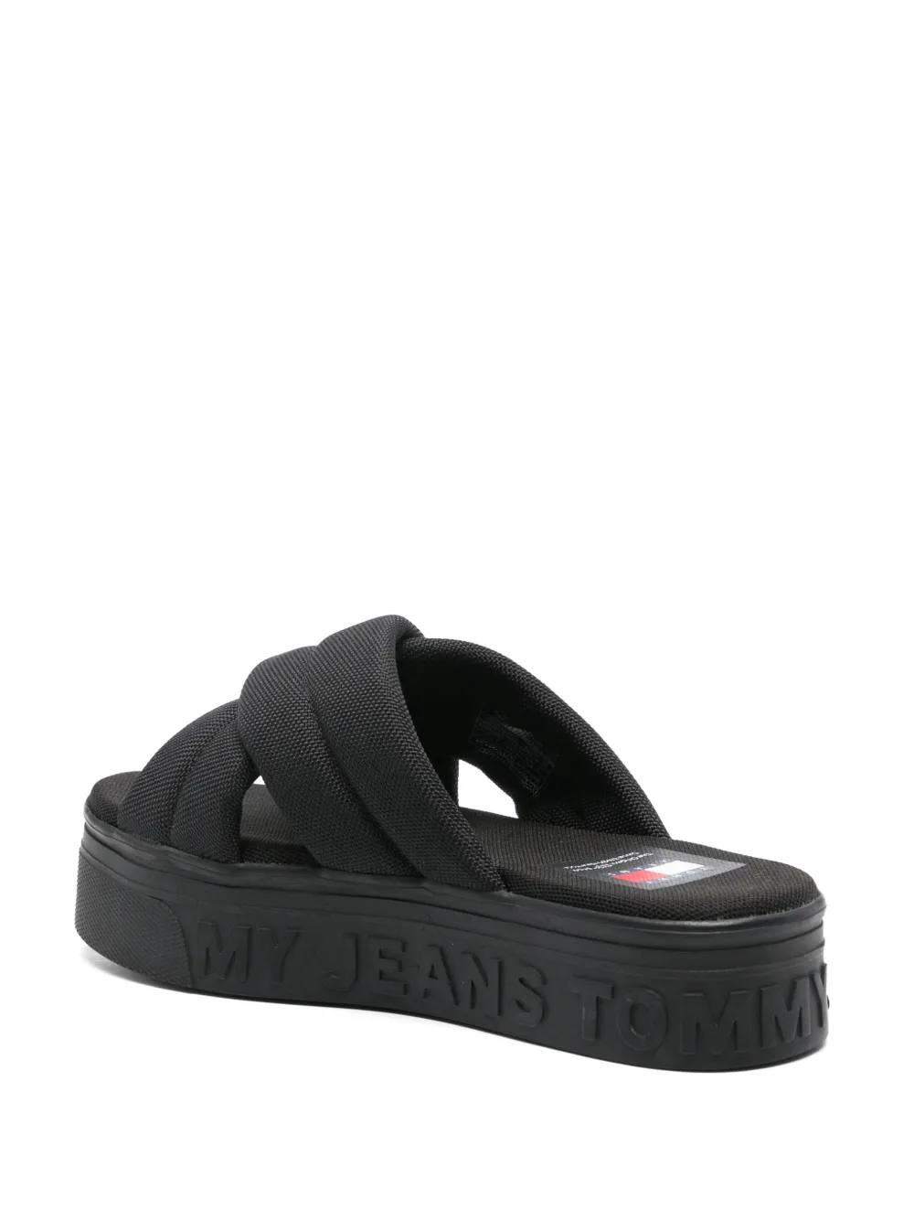 Tommy Jeans logo-embossed platform sandals Black