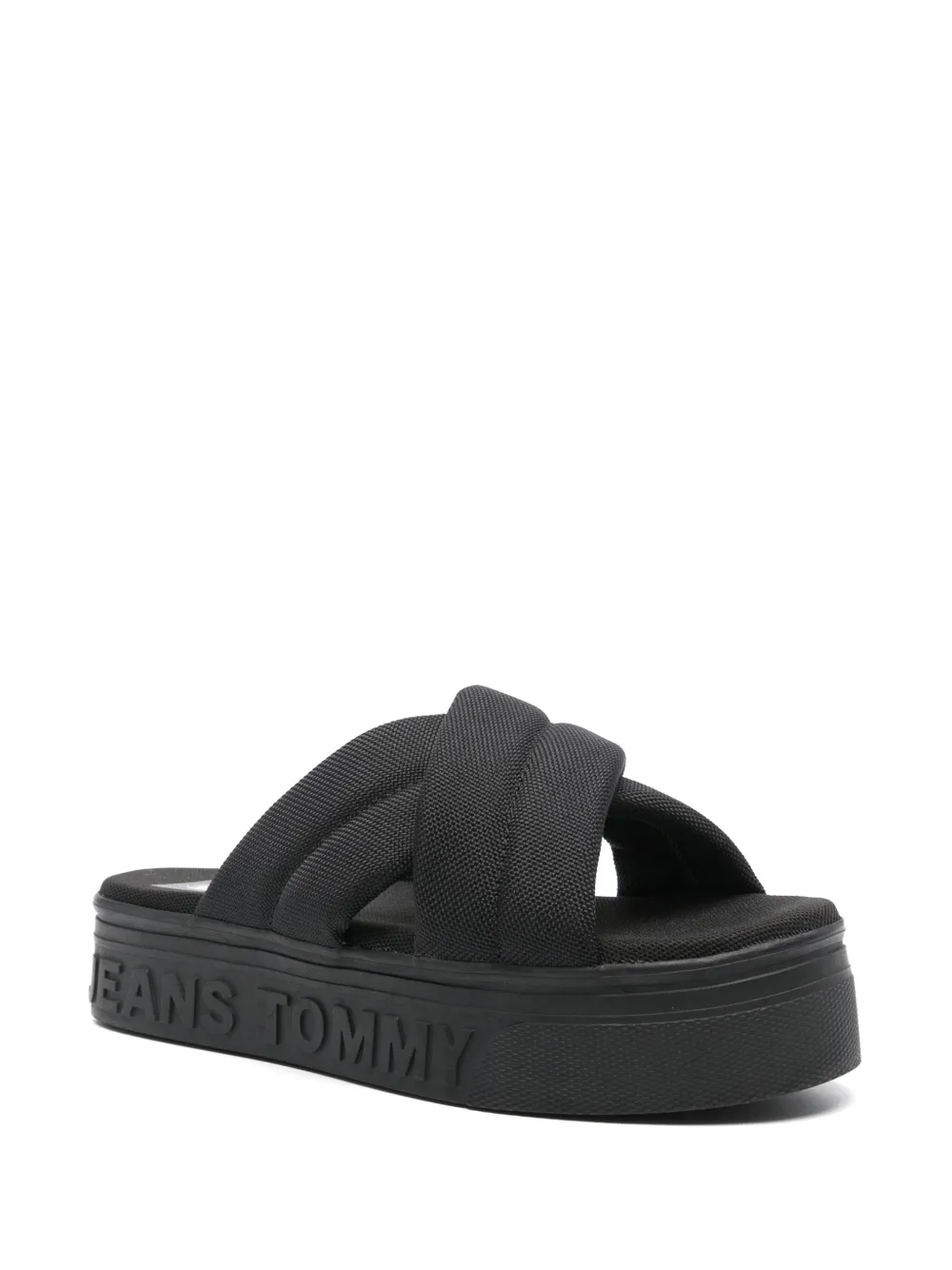 Tommy Jeans logo-embossed platform sandals Black