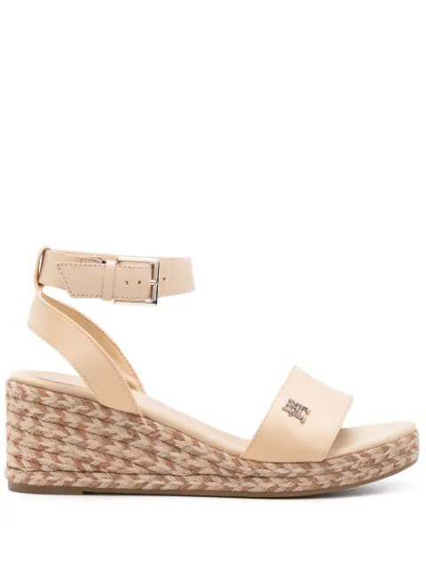 Tommy Hilfiger 60mm logo-plaque  wedge sandals