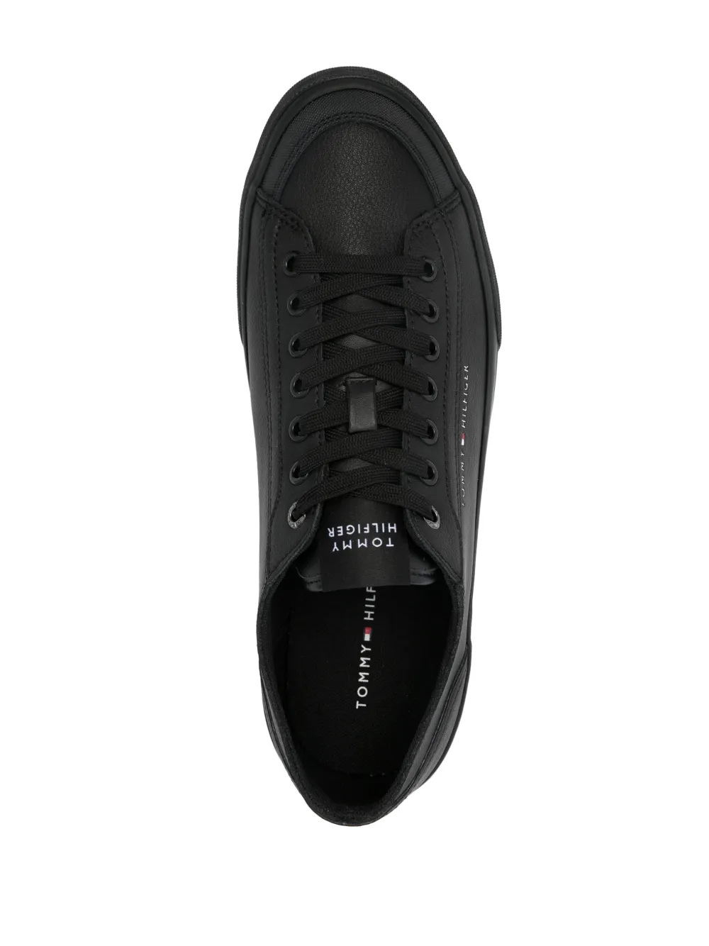 Tommy Hilfiger Logo-print Sneakers In Black