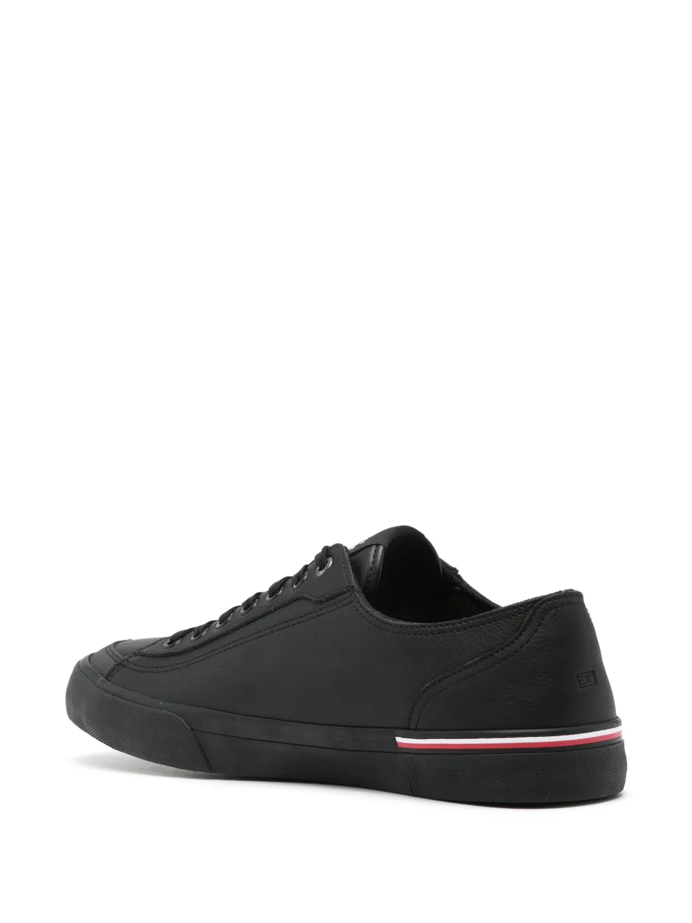 Tommy Hilfiger Logo-print Sneakers In Black