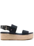 Tommy Hilfiger 55mm canvas platform espadrilles - Blue