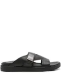 Calvin Klein Iconic logo-buckle slides - Black