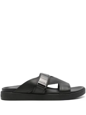 Raf Simons Astra ロゴ サンダル | ブラック | FARFETCH JP