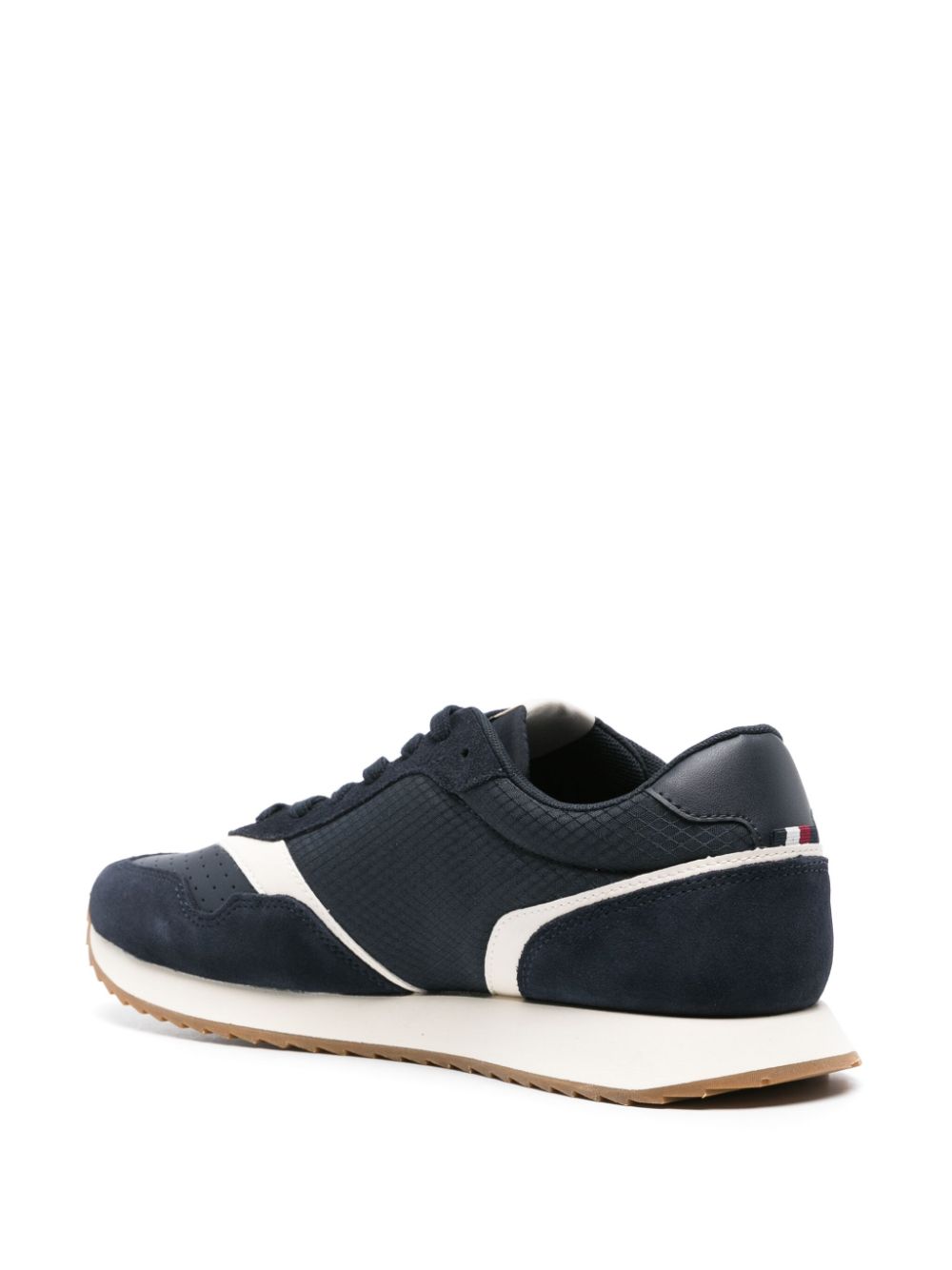Shop Tommy Hilfiger Runner Panelled Sneakers In Blue