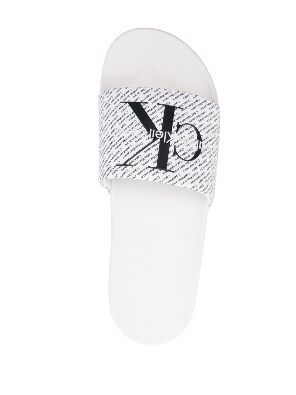 Calvin Klein Jeans Slippers met monogram Wit