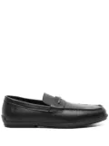 Calvin Klein logo-plaque leather loafers - Black