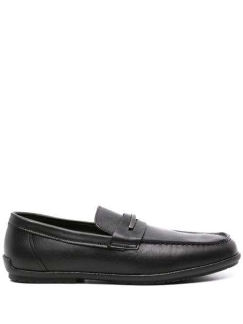 Calvin Klein logo-plaque leather loafers
