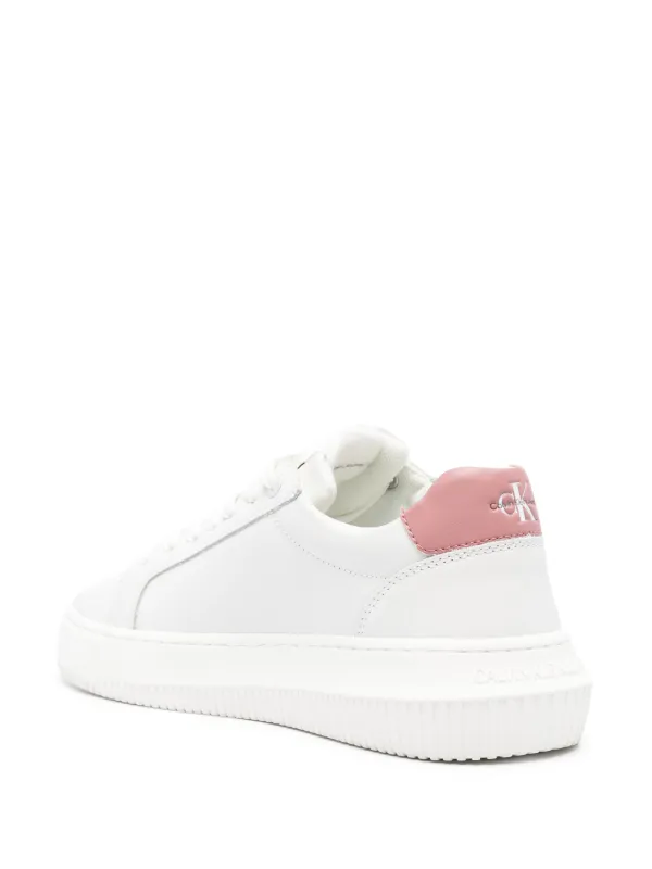 Calvin Klein Jeans logo-print Leather Sneakers | White