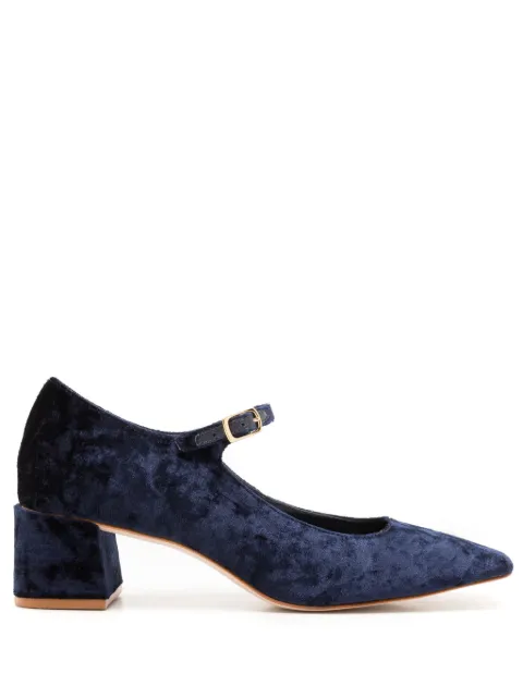 Sarah Chofakian velvet square-toe pumps