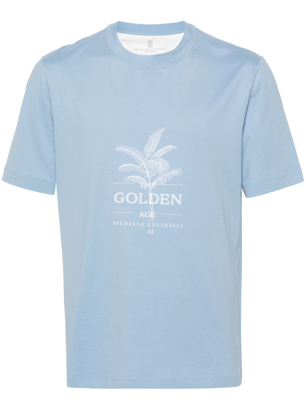 Brunello Cucinelli T-shirt met grafische print Blauw