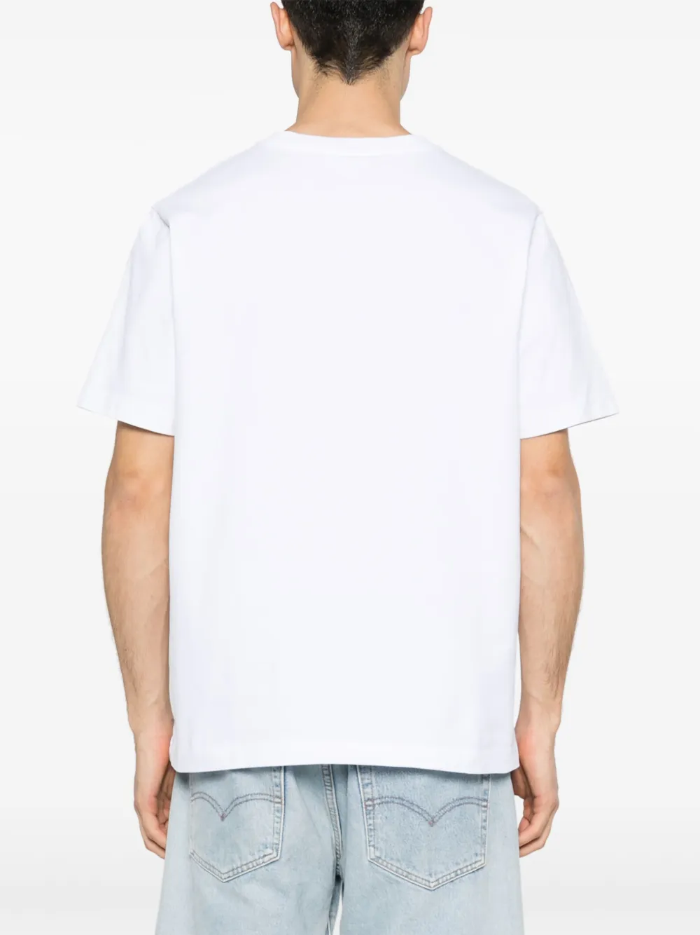 Maison Kitsuné T-shirt met vossen patroon Wit