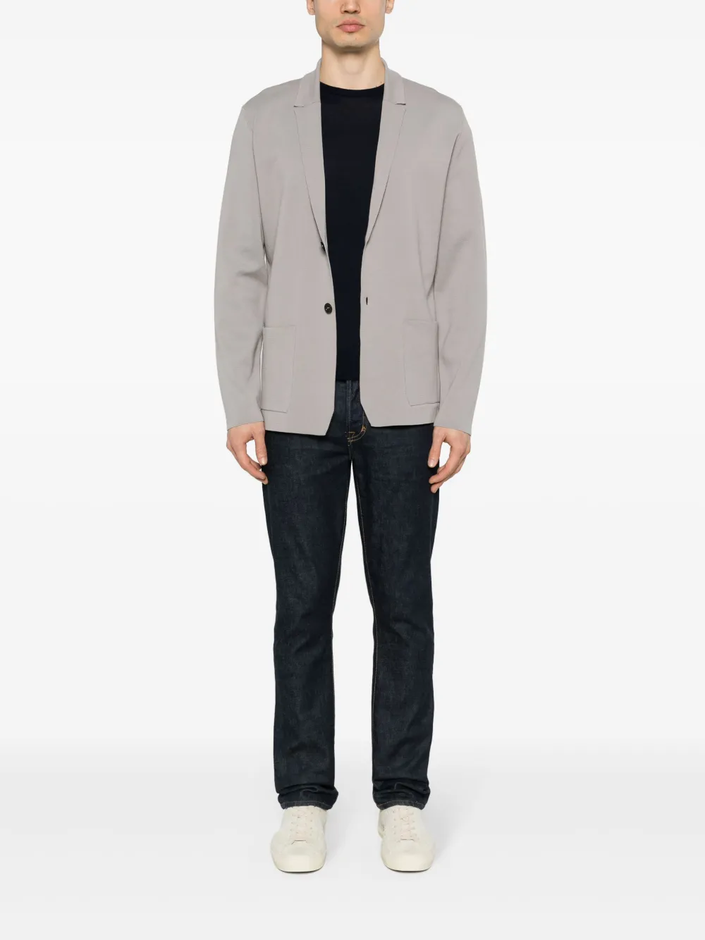 Shop Roberto Collina Ribbed Cotton Cardigan In Grey