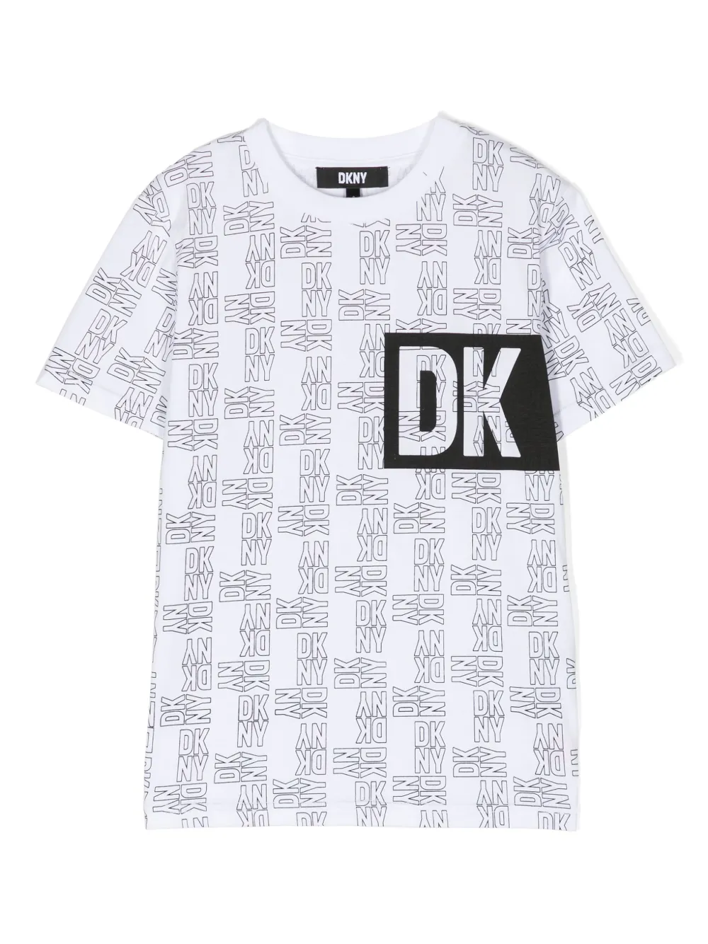 Dkny Kids' Logo-print Cotton T-shirt In White